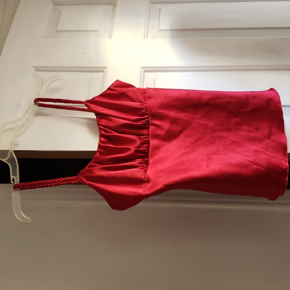 Red Silk Tank Top